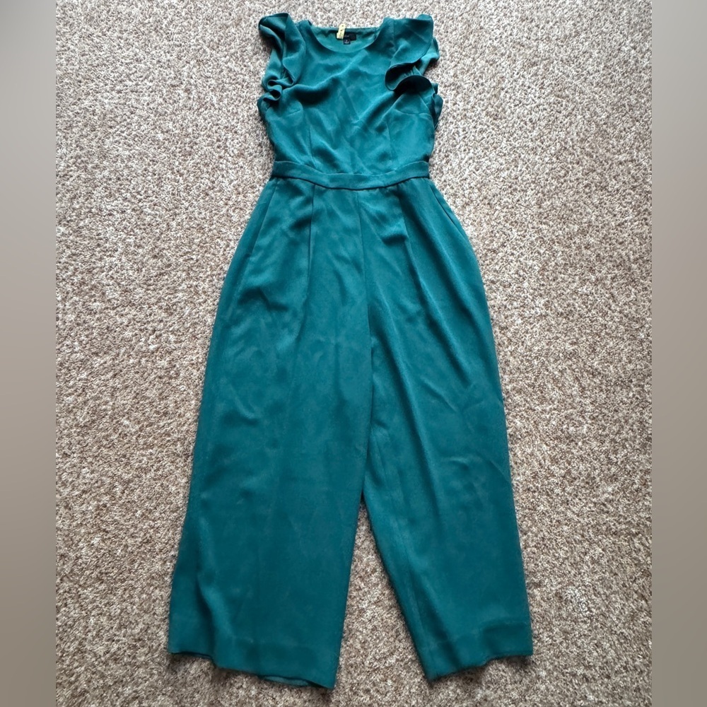 J Crew Womens Jumper Romper pants/Sleeveless/ruffled cap sleeves Size 2